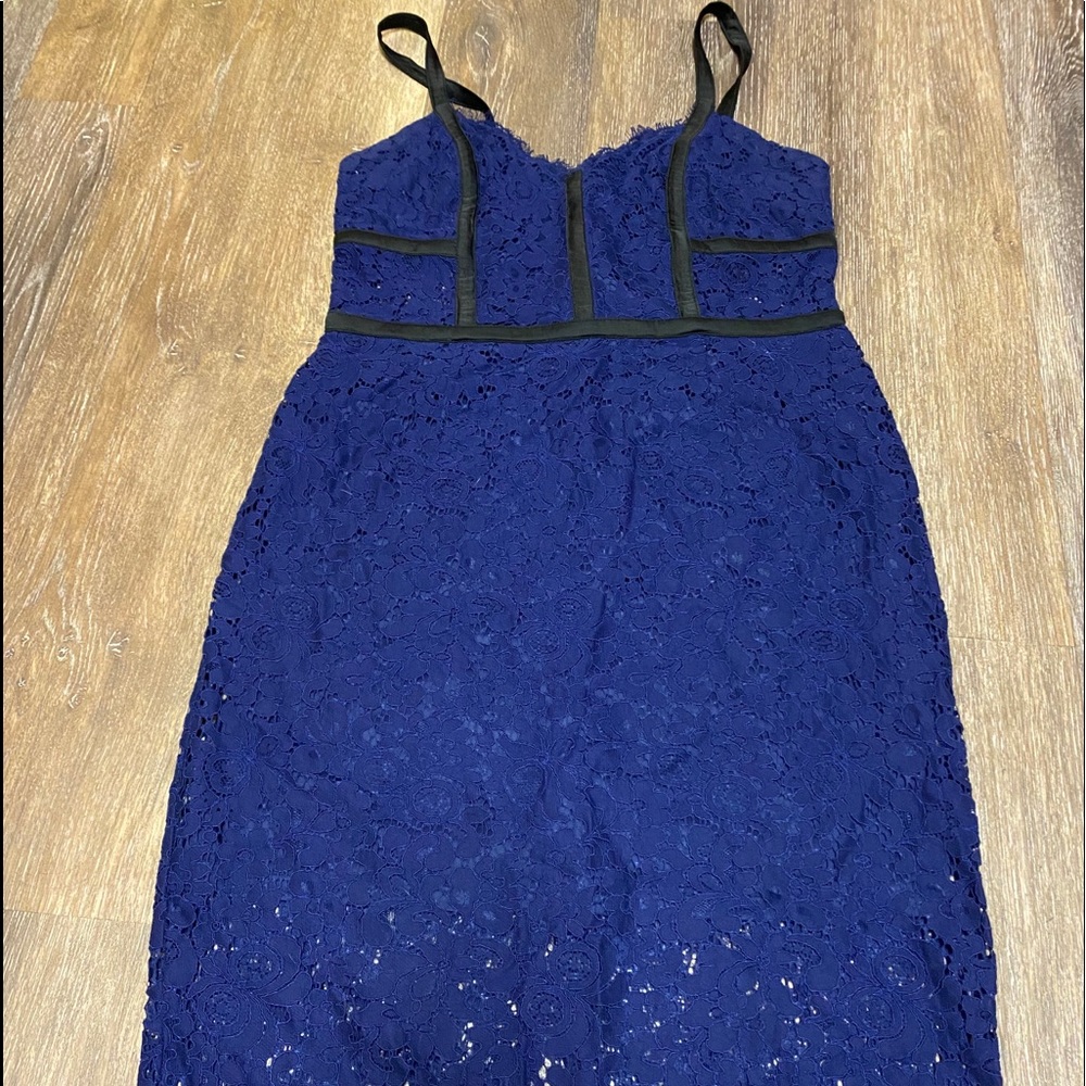 Express blue lace dress